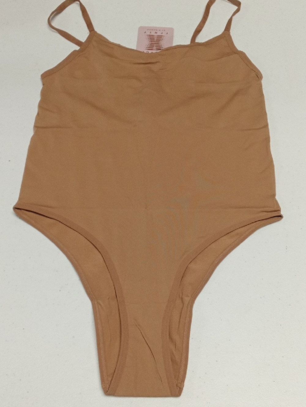 Savage X Fenty Sweet Latte Nude Adjustable Strap Bodysuit Teddy